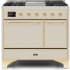 Ilve Majestic II Collection UMD10FDQNS3AWGLP - 40 Inch Freestanding Dual Fuel Range in Front View