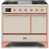 Ilve Majestic II Collection UMD10FDQNS3AWP - 40 Inch Freestanding Dual Fuel Range in Front View