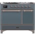 Ilve Majestic II Collection UMD10FDQNS3BGB - 40 Inch Freestanding Dual Fuel Range in Front View