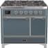 Ilve Majestic II Collection UMD10FDQNS3BGCLP - 40 Inch Freestanding Dual Fuel Range in Front View