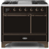 Ilve Majestic II Collection UMD10FDQNS3BKB - 40 Inch Freestanding Dual Fuel Range in Front View