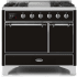 Ilve Majestic II Collection UMD10FDQNS3BKCLP - 40 Inch Freestanding Dual Fuel Range in Front View