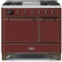Ilve Majestic II Collection UMD10FDQNS3BUBLP - 40 Inch Freestanding Dual Fuel Range in Front View