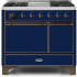 Ilve Majestic II Collection UMD10FDQNS3MBBLP - 40 Inch Freestanding Dual Fuel Range in Front View