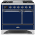 Ilve Majestic II Collection UMD10FDQNS3MBC - 40 Inch Freestanding Dual Fuel Range in Front View
