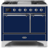 Ilve Majestic II Collection UMD10FDQNS3MBCLP - 40 Inch Freestanding Dual Fuel Range in Front View