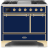 Ilve Majestic II Collection UMD10FDQNS3MBG - 40 Inch Freestanding Dual Fuel Range in Front View