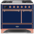 Ilve Majestic II Collection UMD10FDQNS3MBPLP - 40 Inch Freestanding Dual Fuel Range in Front View