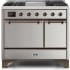 Ilve Majestic II Collection UMD10FDQNS3SSB - 40 Inch Freestanding Dual Fuel Range in Front View