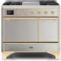 Ilve Majestic II Collection UMD10FDQNS3SSGLP - 40 Inch Freestanding Dual Fuel Range in Front View