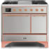 Ilve Majestic II Collection UMD10FDQNS3SSPLP - 40 Inch Freestanding Dual Fuel Range in Front View