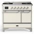 Ilve Majestic III Collection UMD40FQNR3AWCLP - 40 Inch Dual Fuel Range with 6 Sealed Burners, Griddle