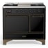 Ilve Majestic III Collection UMD40FQNR3BKBLP - 40 Inch Dual Fuel Range with 6 Sealed Burners, Griddle