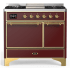 Ilve Majestic III Collection UMD40FQNR3BUG - 40 Inch Dual Fuel Range with 6 Sealed Burners, Griddle