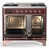 Ilve Majestic III Collection UMD40FQNR3BUP - 40 Inch Dual Fuel Range with 6 Sealed Burners, Griddle