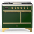 Ilve Majestic III Collection UMD40FQNR3EGGLP - 40 Inch Dual Fuel Range with 6 Sealed Burners, Griddle