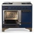 Ilve Majestic III Collection UMD40FQNR3MBB - 40 Inch Dual Fuel Range with 6 Sealed Burners, Griddle