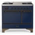 Ilve Majestic III Collection UMD40FQNR3MBBLP - 40 Inch Dual Fuel Range with 6 Sealed Burners, Griddle
