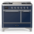 Ilve Majestic III Collection UMD40FQNR3MBC - 40 Inch Dual Fuel Range with 6 Sealed Burners, Griddle