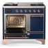 Ilve Majestic III Collection UMD40FQNR3MBP - 40 Inch Dual Fuel Range with 6 Sealed Burners, Griddle