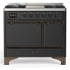 Ilve Majestic III Collection UMD40FQNR3MGB - 40 Inch Dual Fuel Range with 6 Sealed Burners, Griddle
