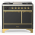 Ilve Majestic III Collection UMD40FQNR3MGGLP - 40 Inch Dual Fuel Range with 6 Sealed Burners, Griddle
