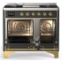 Ilve Majestic III Collection UMD40FQNR3MGGLP - 40 Inch Dual Fuel Range with 6 Sealed Burners, Griddle