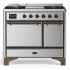 Ilve Majestic III Collection UMD40FQNR3SSB - 40 Inch Dual Fuel Range with 6 Sealed Burners, Griddle