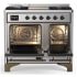 Ilve Majestic III Collection UMD40FQNR3SSB - 40 Inch Dual Fuel Range with 6 Sealed Burners, Griddle