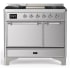 Ilve Majestic III Collection UMD40FQNR3SSC - 40 Inch Dual Fuel Range with 6 Sealed Burners, Griddle