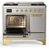 Ilve Majestic III Collection UMD40FQNR3SSGLP - 40 Inch Dual Fuel Range with 6 Sealed Burners, Griddle