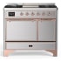 Ilve Majestic III Collection UMD40FQNR3SSP - 40 Inch Dual Fuel Range with 6 Sealed Burners, Griddle