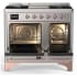 Ilve Majestic III Collection UMD40FQNR3SSP - 40 Inch Dual Fuel Range with 6 Sealed Burners, Griddle