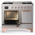 Ilve Majestic III Collection UMD40FQNR3SSP - 40 Inch Dual Fuel Range with 6 Sealed Burners, Griddle