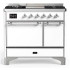 Ilve Majestic III Collection UMD40FQNR3WHC - 40 Inch Dual Fuel Range with 6 Sealed Burners, Griddle