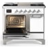 Ilve Majestic III Collection UMD40FQNR3WHC - 40 Inch Dual Fuel Range with 6 Sealed Burners, Griddle