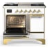Ilve Majestic III Collection UMD40FQNR3WHGLP - 40 Inch Dual Fuel Range with 6 Sealed Burners, Griddle