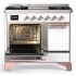 Ilve Majestic III Collection UMD40FQNR3WHP - 40 Inch Dual Fuel Range with 6 Sealed Burners, Griddle