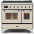 Ilve Majestic II Collection UMDI10NS3AWC - 40 Inch Antique White Freestanding Induction Range