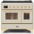 Ilve Majestic II Collection UMDI10NS3AWG - 40 Inch Antique White Freestanding Induction Range