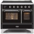 Ilve Majestic II Collection UMDI10NS3BKC - 40 Inch Glossy Black Freestanding Induction Range