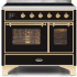 Ilve Majestic II Collection UMDI10NS3BKG - 40 Inch Glossy Black Freestanding Induction Range