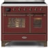 Ilve Majestic II Collection UMDI10NS3BUB - 40 Inch Burgundy Freestanding Induction Range