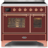 Ilve Majestic II Collection UMDI10NS3BUP - 40 Inch Burgundy Freestanding Induction Range