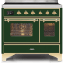 Ilve Majestic II Collection UMDI10NS3EGG - 40 Inch Emerald Green Freestanding Induction Range