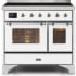 Ilve Majestic II Collection UMDI10NS3WHC - 40 Inch White Freestanding Induction Range