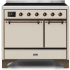 Ilve Majestic II Collection UMDI10QNS3AWB - 40 Inch Freestanding Electric Induction Range in Front View