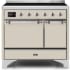 Ilve Majestic II Collection UMDI10QNS3AWC - 40 Inch Freestanding Electric Induction Range in Front View