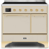 Ilve Majestic II Collection UMDI10QNS3AWG - 40 Inch Freestanding Electric Induction Range in Front View
