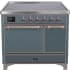 Ilve Majestic II Collection UMDI10QNS3BGB - 40 Inch Freestanding Electric Induction Range in Front View
